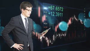 A professional trader analyzing Forex charts on a digital screen during 24-Hour Forex Trading sessions.