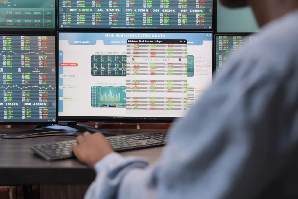 Entry and Exit Points strategy on stock trading screens